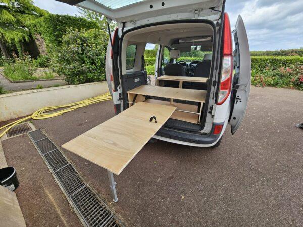kit de conversion kangoo, configuration table extérieure