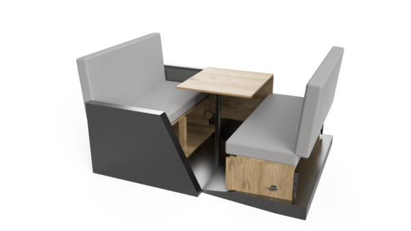 rendu 3D kangoo kit avec assise intérieure et table
