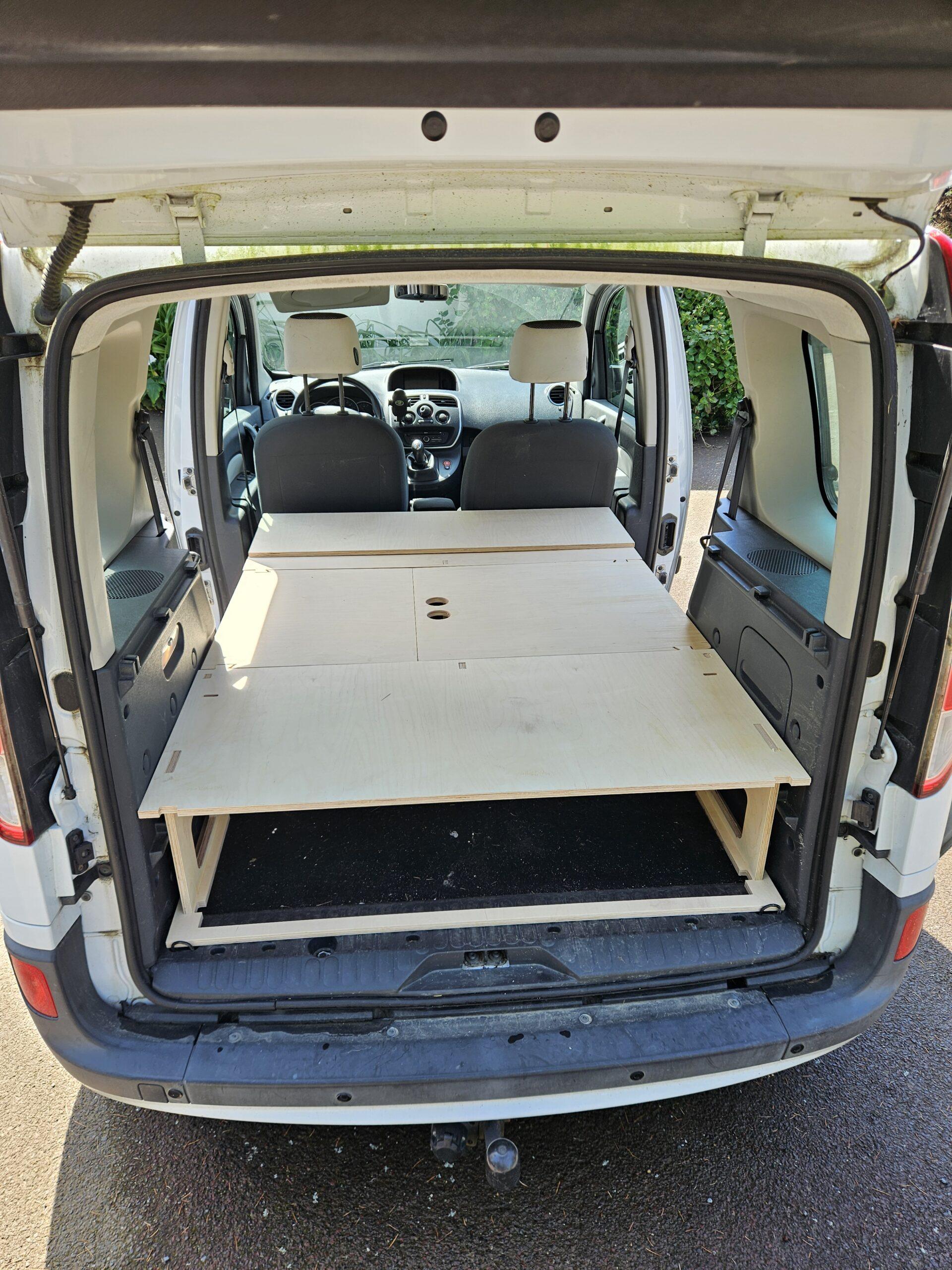 Kit van aménagé kangoo 2 en position lit